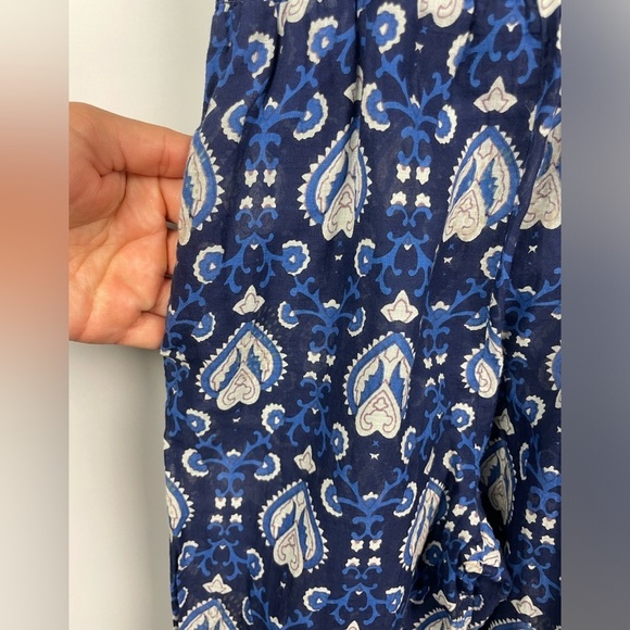 Sea New York Blue Floral Heart Boho Cotton Smocked Jumpsuit - Picture 3 of 14